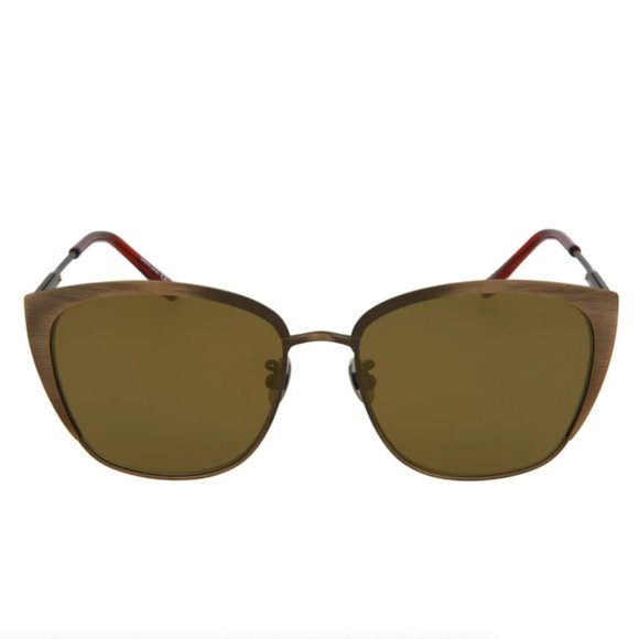 Bottega Veneta Unisex Havana and Bronze Metal Sunglasses! main image 4